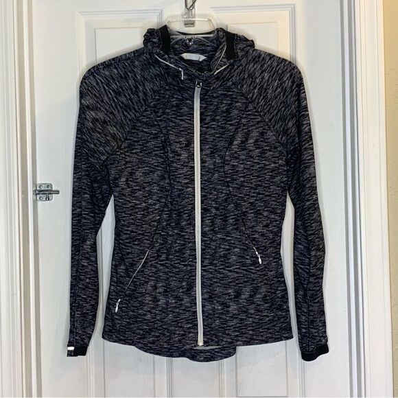 Lululemon Go The Distance Jacket Dramatic Static White Black Size 6 - Picture 1 of 9